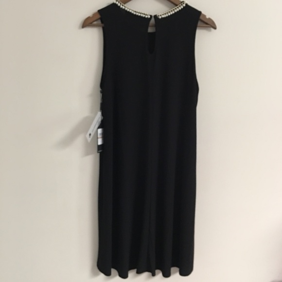 Karl Lagerfeld Pearl Embellished Mini Black Dress - Picture 5 of 8